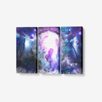 3 Piece Canvas Print - Fearless Grace - Framed Ready to Hang 3x8"x18"