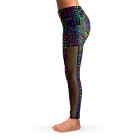 Prismatic Overlay Mesh Pocket Legging