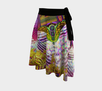 Venusian Flora Wrap Skirt, Alien Botanical Art Skirt, Asymmetrical Festival Clothing, Cosmic Garden Fashion, Wearable Art