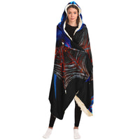 Dragon Wings, Psychedelic Hooded Blanket, Festival Wearable Art
