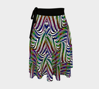 Hypnotic Hills Wrap Skirt, Surreal Landscape Art Skirt, Asymmetrical Festival Clothing, Dreamscape Festival Fashion, Wearable Art