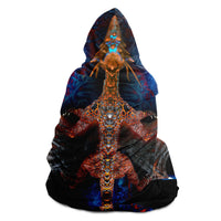 Dragon Wings, Psychedelic Hooded Blanket, Festival Wearable Art