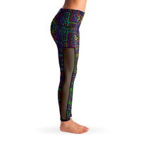 Prismatic Overlay Mesh Pocket Legging