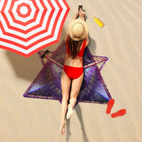 Golden Merkaba Freeform Beach Towel