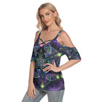Trance Nectar Top With Criss Cross Strips