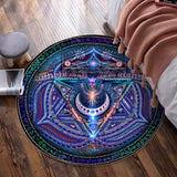 Vishuddha Circular Rug | Throat Chakra