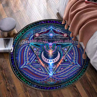 Vishuddha Circular Rug | Throat Chakra