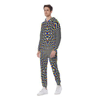 Chromadelic, Men’s Hooded Jumpsuit, Festival Onesie, Wearable Art