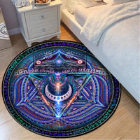 Vishuddha Circular Rug | Throat Chakra