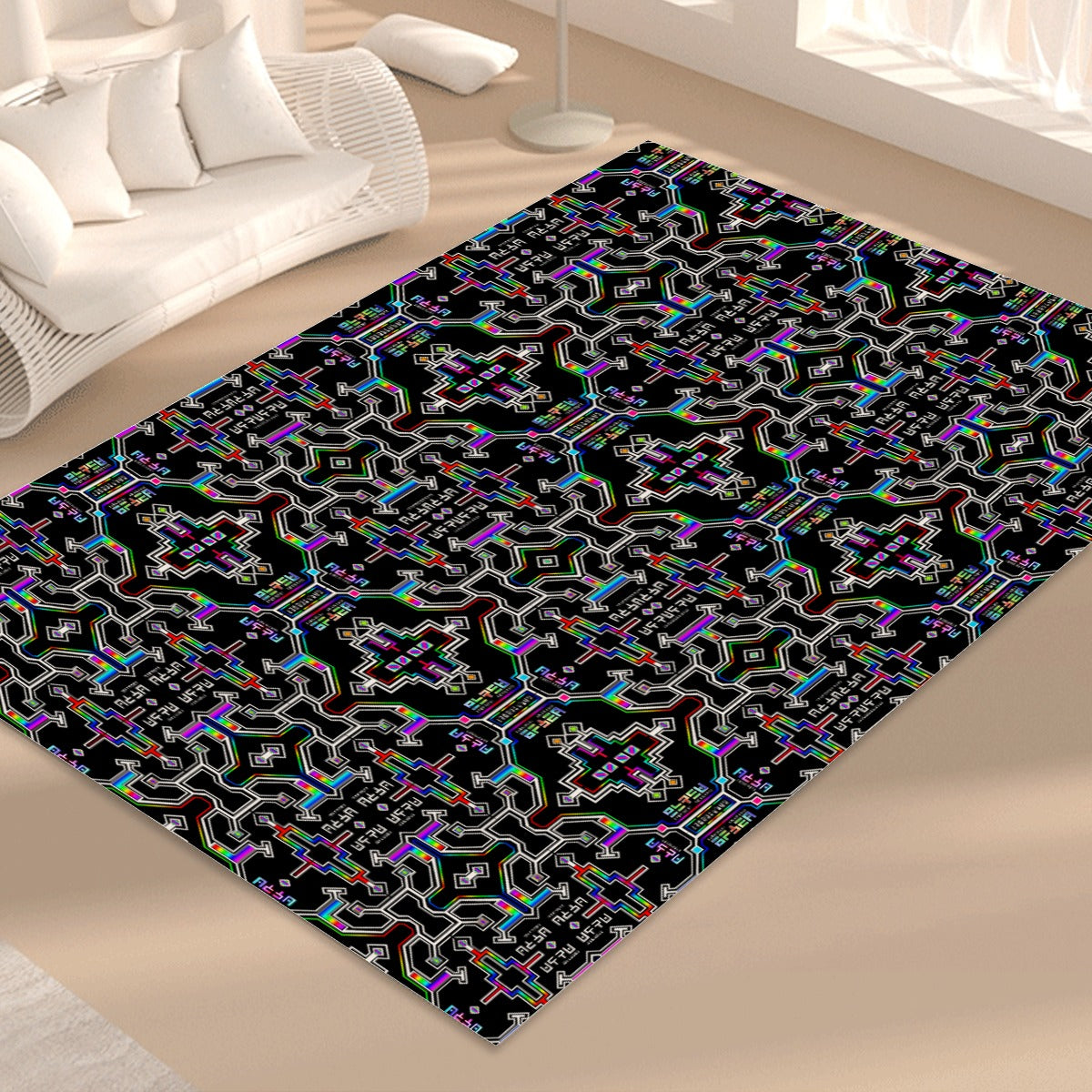 Prismatic Grid Area Rug