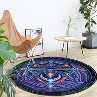 Vishuddha Circular Rug | Throat Chakra