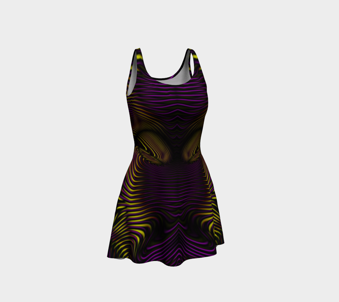 Velvet Wave Flare Dress
