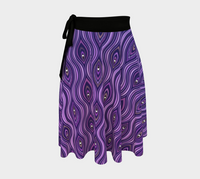 Giddy Plume Wrap Skirt, Psychedelic Feather Art Skirt, Asymmetrical Festival Clothing, Bohemian Rave Fashion, Wearable Art