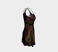 Velvet Wave Flare Dress