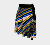 Ocular Prism Wrap Skirt, Psychedelic Eye Art Skirt, Asymmetrical Festival Clothing, Optical Rave Fashion, Wearable Art