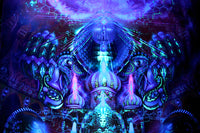 UV Active NEON Lycra Tapestry / Backdrop - As Within, So Without