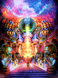 UV Active NEON Lycra Tapestry / Backdrop - As Within, So Without
