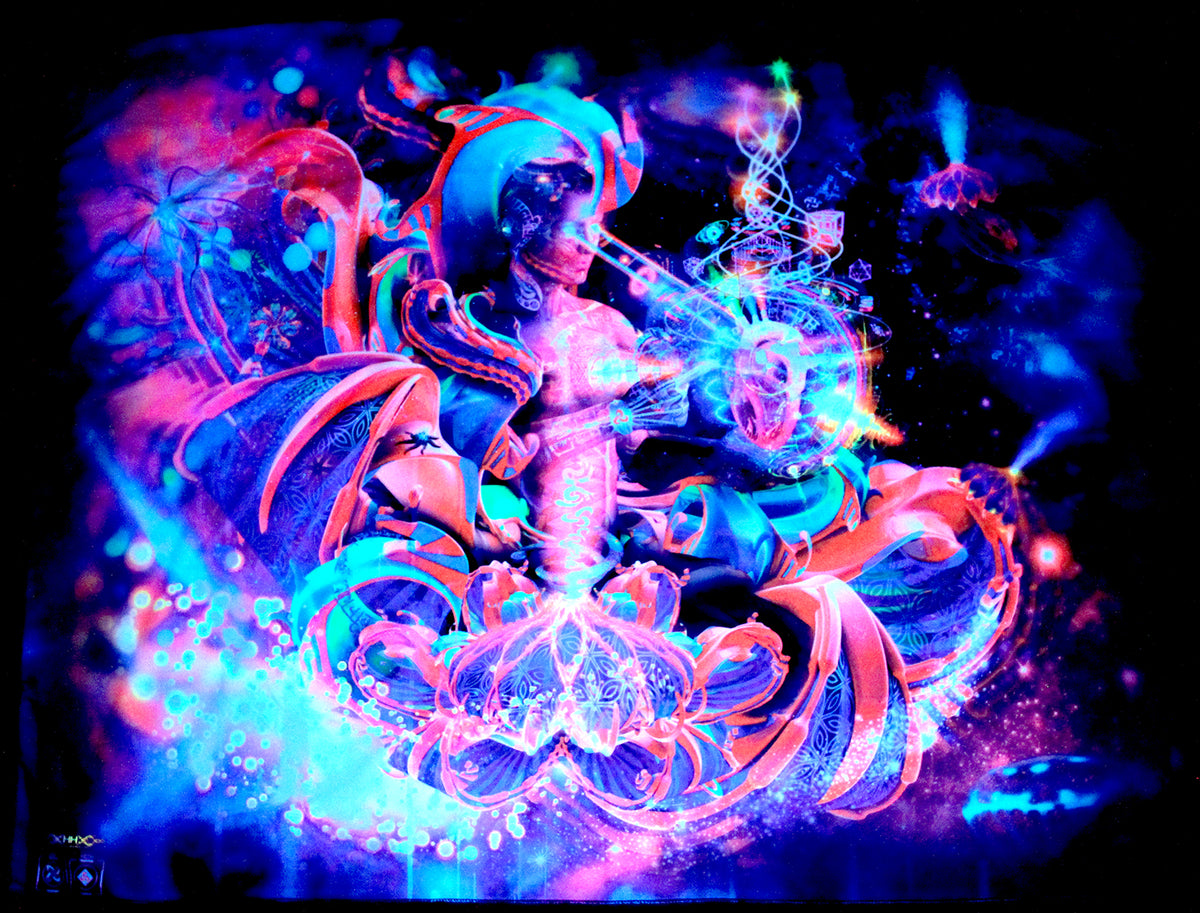 UV Active NEON Canvas Backdrop - Heal Thyself