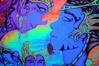 UV Active Neon Lycra Tapestry of "Love in Eslonia"