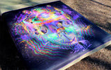 Neon UV Active Lycra Tapestry / Backdrop of Reclaiming the Throne