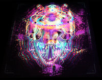 Neon UV Active Lycra Tapestry / Backdrop of Reclaiming the Throne