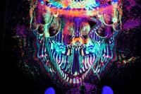 Neon UV Active Lycra Tapestry / Backdrop of Reclaiming the Throne