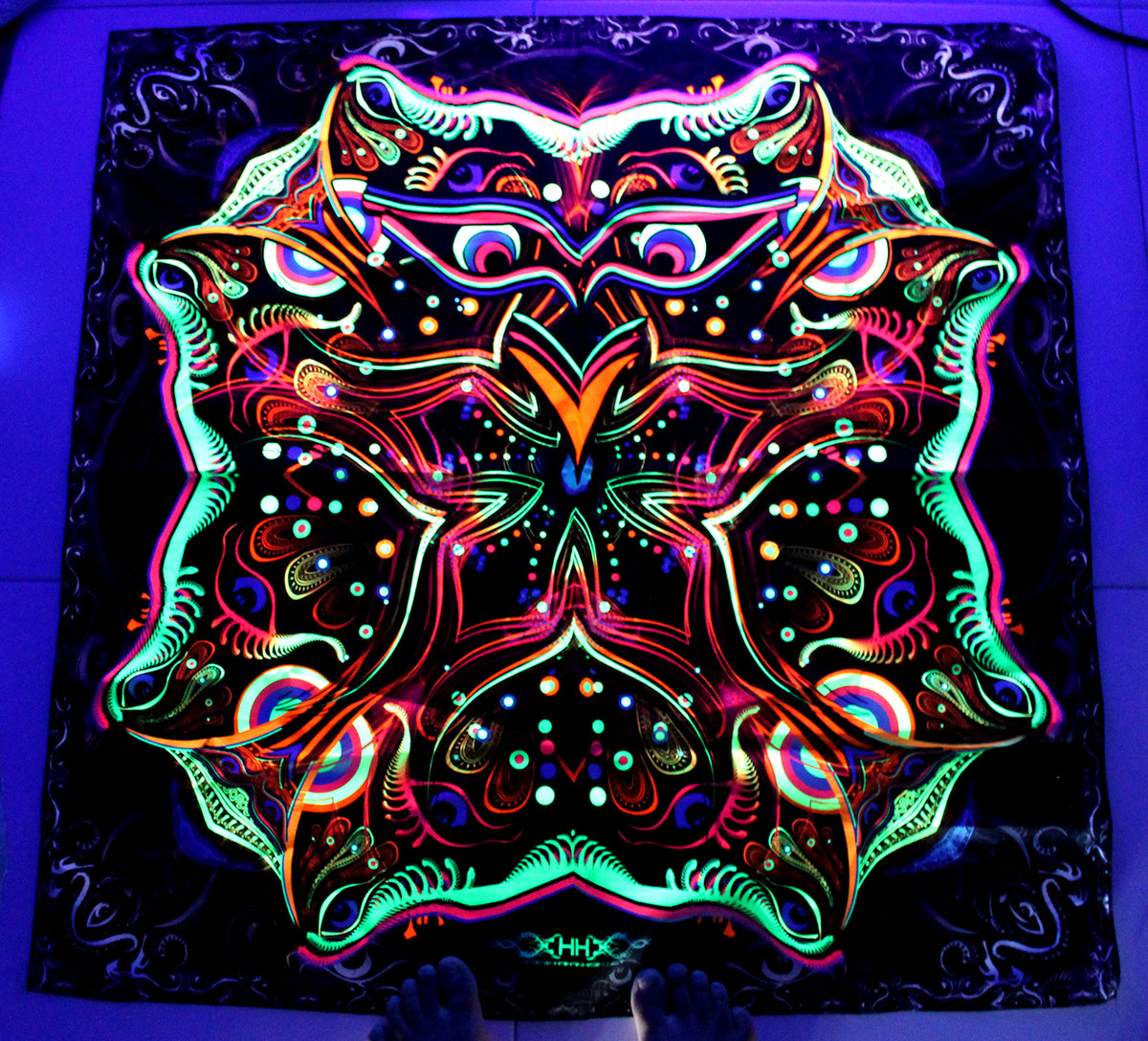 UV Active NEON Lycra Tapestry / Backdrop - Starseer
