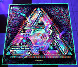 UV Active NEON Lycra Tapestry / Backdrop of Trinary Transcendence