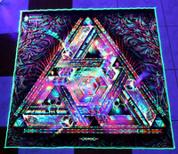 UV Active NEON Lycra Tapestry / Backdrop of Trinary Transcendence