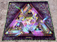 UV Active NEON Lycra Tapestry / Backdrop of Trinary Transcendence