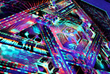 UV Active NEON Lycra Tapestry / Backdrop of Trinary Transcendence