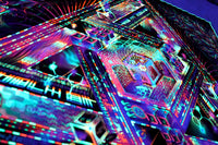 UV Active NEON Lycra Tapestry / Backdrop of Trinary Transcendence