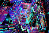 UV Active NEON Lycra Tapestry / Backdrop of Trinary Transcendence