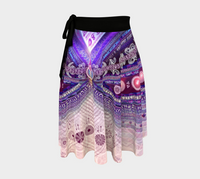 Ajna Third Eye Chakra Wrap Skirt, Third Eye Chakra Sacred Geometry Festival Skirt, Asymmetrical Wearable Art, Visionary Festival Fashion