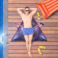 Golden Merkaba Freeform Beach Towel