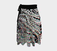 Organix Wrap Skirt, Neon Organic Geometry Skirt, Asymmetrical Festival Clothing, Psychedelic Festival Fashion, Wearable Art