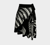 Hypnotica Wrap Skirt, Hypnotic Op Art Skirt, Asymmetrical Festival Clothing, Psychedelic Club Fashion, Wearable Art