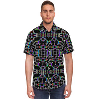 Prismatic Grid Button Down Shirt