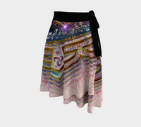 Svadhisthana Sacral Chakra Wrap Skirt, Sacral Chakra Sacred Geometry Festival Skirt, Asymmetrical Wearable Art, Fluid Festival Fashion