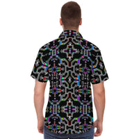 Prismatic Grid Button Down Shirt