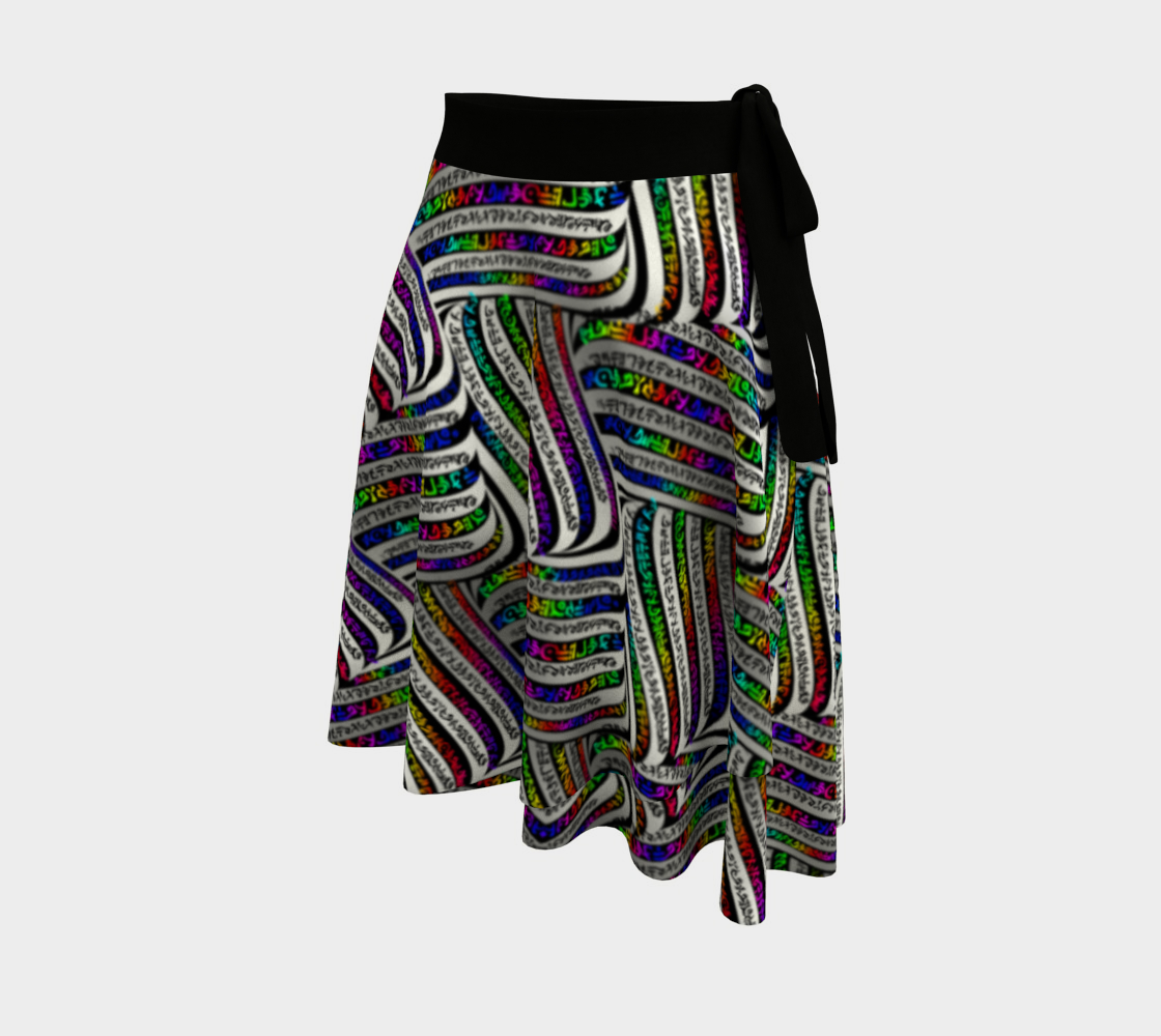 Hypnotic Hills Wrap Skirt, Surreal Landscape Art Skirt, Asymmetrical Festival Clothing, Dreamscape Festival Fashion, Wearable Art