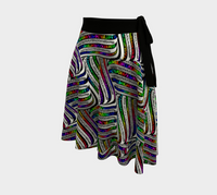 Hypnotic Hills Wrap Skirt, Surreal Landscape Art Skirt, Asymmetrical Festival Clothing, Dreamscape Festival Fashion, Wearable Art