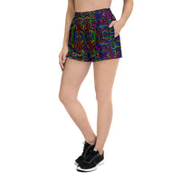 Prismatic Overlay Women's Athletic Short Shorts